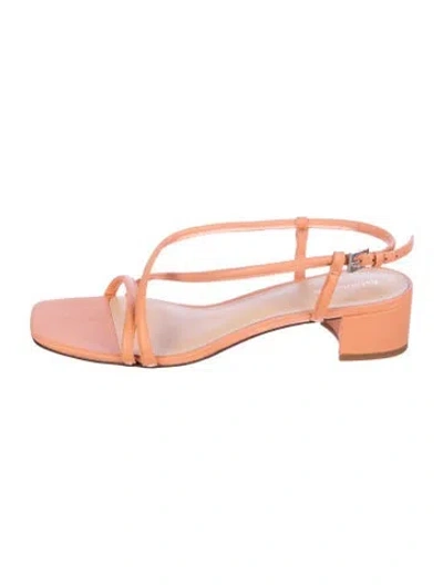 Pre-owned Reformation Leather Sandals In Orange