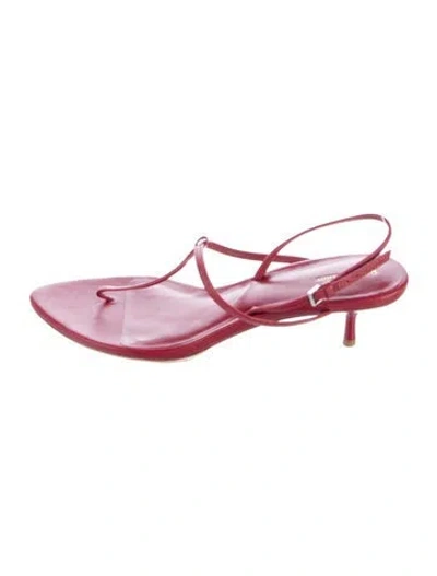 Pre-owned Reformation Leather Sandals In Pink