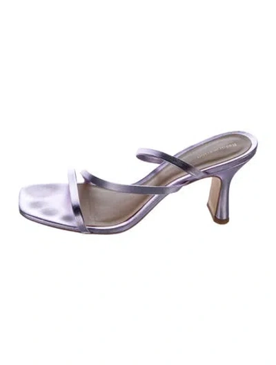 Pre-owned Reformation Leather Sandals In Purple