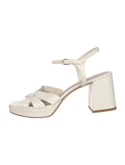Pre-owned Reformation Leather Sandals In White