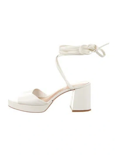 Pre-owned Reformation Leather Sandals In White