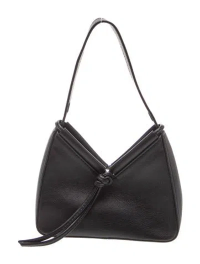 Pre-owned Reformation Leather Shoulder Bag In Black