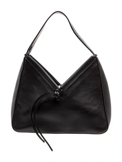 Pre-owned Reformation Leather Shoulder Bag In Black