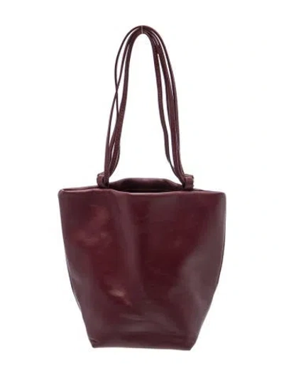 Pre-owned Reformation Leather Shoulder Bag In Burgundy