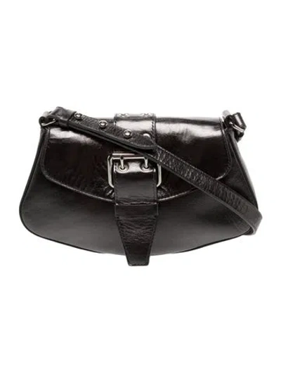 Pre-owned Reformation Leather Shoulder Bag In Gray