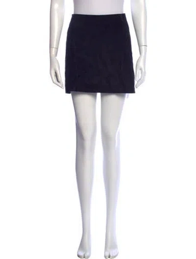 Pre-owned Reformation Leather Skirt In Black