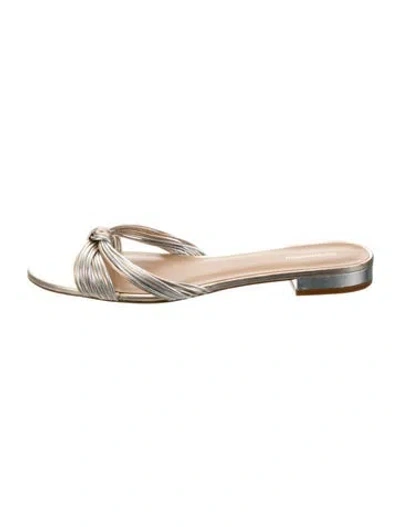 Pre-owned Reformation Leather Slides In Multi