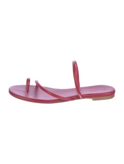 Pre-owned Reformation Leather Slides In Multi