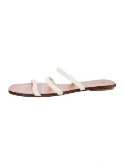 Pre-owned Reformation Leather Slides In Pink
