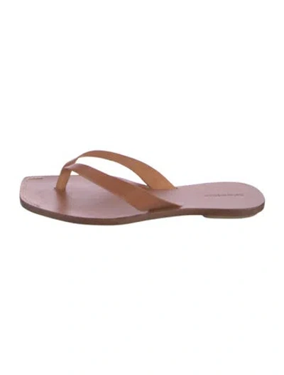 Pre-owned Reformation Leather Slides In Pink