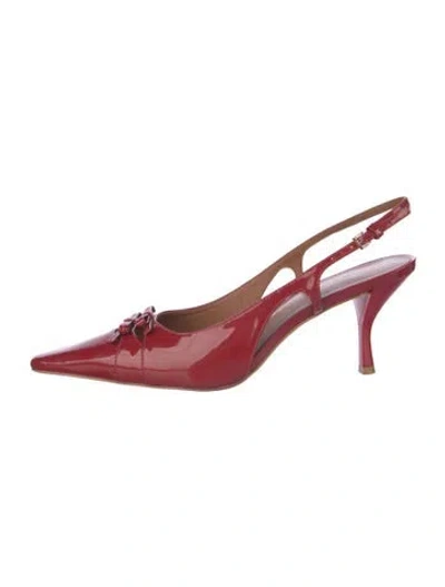 Pre-owned Reformation Leather Slingback Pumps