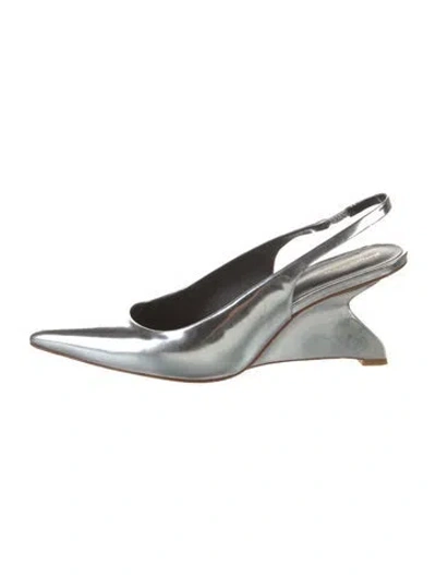 Pre-owned Reformation Leather Slingback Pumps
