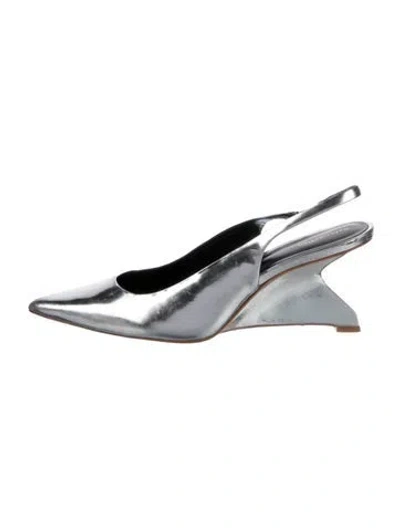 Pre-owned Reformation Leather Slingback Pumps