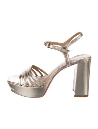 Pre-owned Reformation Leather Slingback Pumps