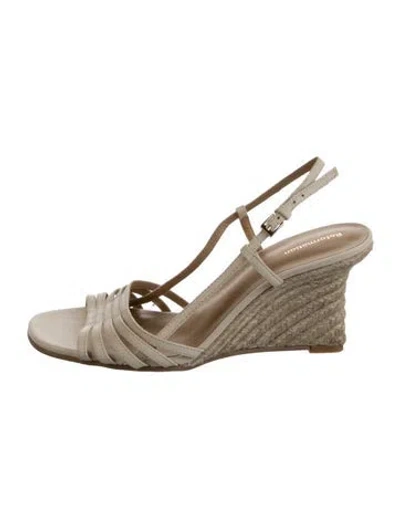 Pre-owned Reformation Leather Slingback Pumps In Gold