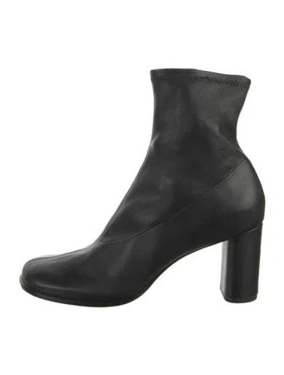 Pre-owned Reformation Leather Sock Boots In Black