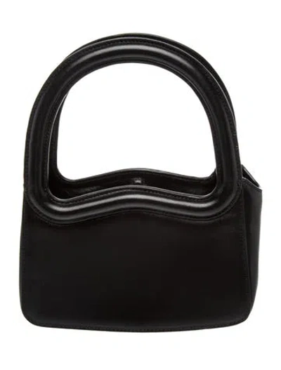 Pre-owned Reformation Leather Top Handle Bag In Black