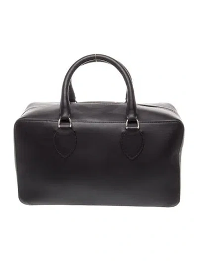Pre-owned Reformation Leather Top Handle Bag In Black