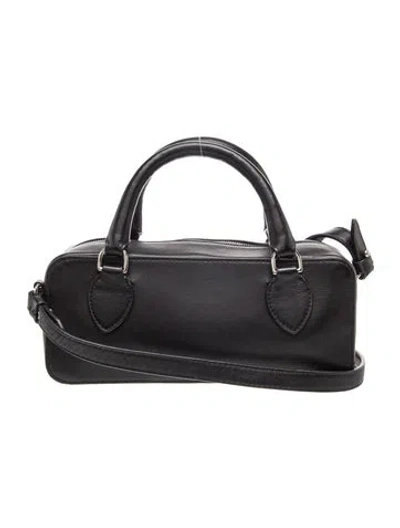Pre-owned Reformation Leather Top Handle Bag In Black