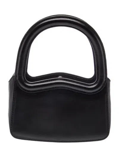 Pre-owned Reformation Leather Top Handle Bag In Black