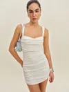 Reformation Leda Knit Dress In Fior Di Latte