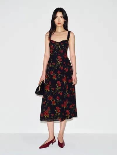 Reformation Lela Dress Black Lace 0