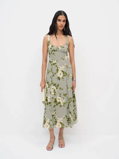 Reformation Lela Dress Greenery Lace 10