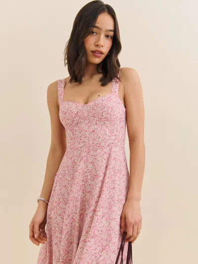Reformation Lela Dress In Rose