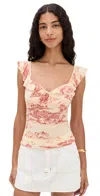 Reformation Lemmy Knit Top Dolce Vita In Multi