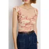 Reformation Lemmy Ruffle Strap Tank In Neutral