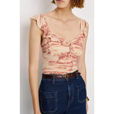 REFORMATION REFORMATION LEMMY RUFFLE STRAP TANK