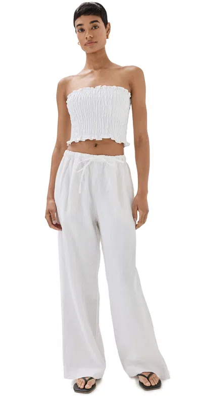 Reformation Lena Linen Two Piece White