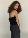 Reformation Leni Cashmere Halter In Black