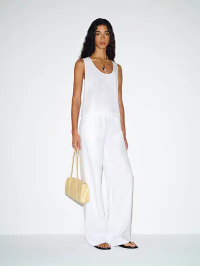 Reformation Lenora Linen Two Piece Ivory Xl In White