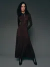 Reformation Leona Regenerative Merino Wool Sweater Dress In Mole
