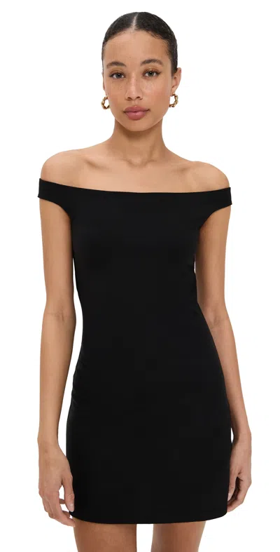 Reformation Lia Knit Dress Black
