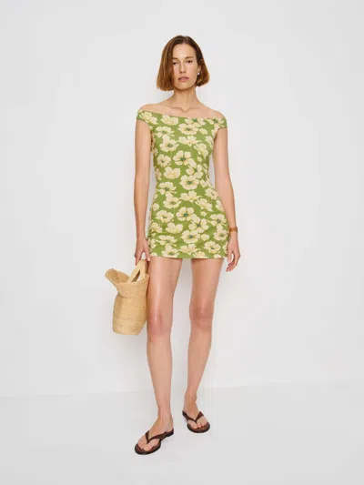 Reformation Lia Knit Dress In Green