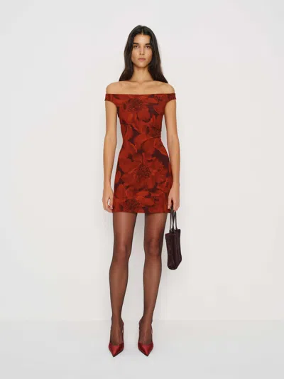 Reformation Lia Knit Dress In Red