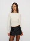 Reformation Liam Knit Top In White