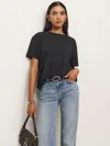 Reformation Liam Oversized Tee In Black