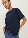 Reformation Liam Oversized Tee In Midnight