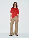 Reformation Liam Oversized T-shirt Red Xl In Red