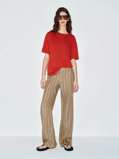 Reformation Liam Oversized T-shirt Red Xl