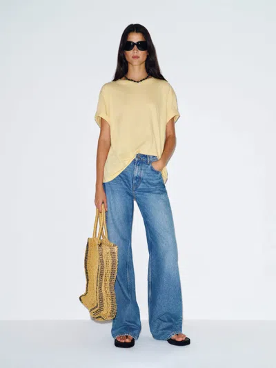 Reformation Liam Oversized T-shirt Yellow Xs
