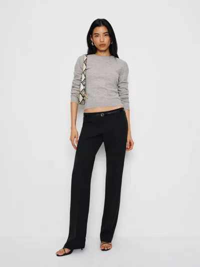 Reformation Lian Cashmere Crew Sweater In Gray