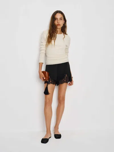 Reformation Lian Cashmere Crew Sweater In Pink