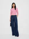 Reformation Lian Cashmere Crew Sweater In Pink