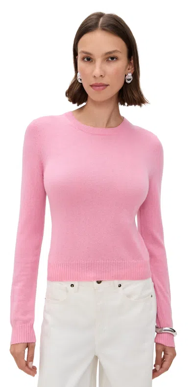 Reformation Lian Cashmere Crew Sweater Taffy In Pink