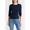 Reformation Lian Crewneck Cashmere Sweater In Blue