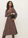 Reformation Liara Dress In Pinot Noir
